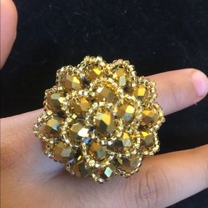 Gold Color Hand Crafted Ring (New)